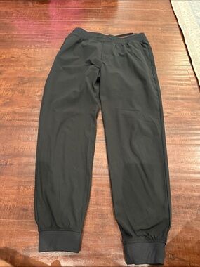 Rhoback Black Men's Joggers with Ribbed Ankles
